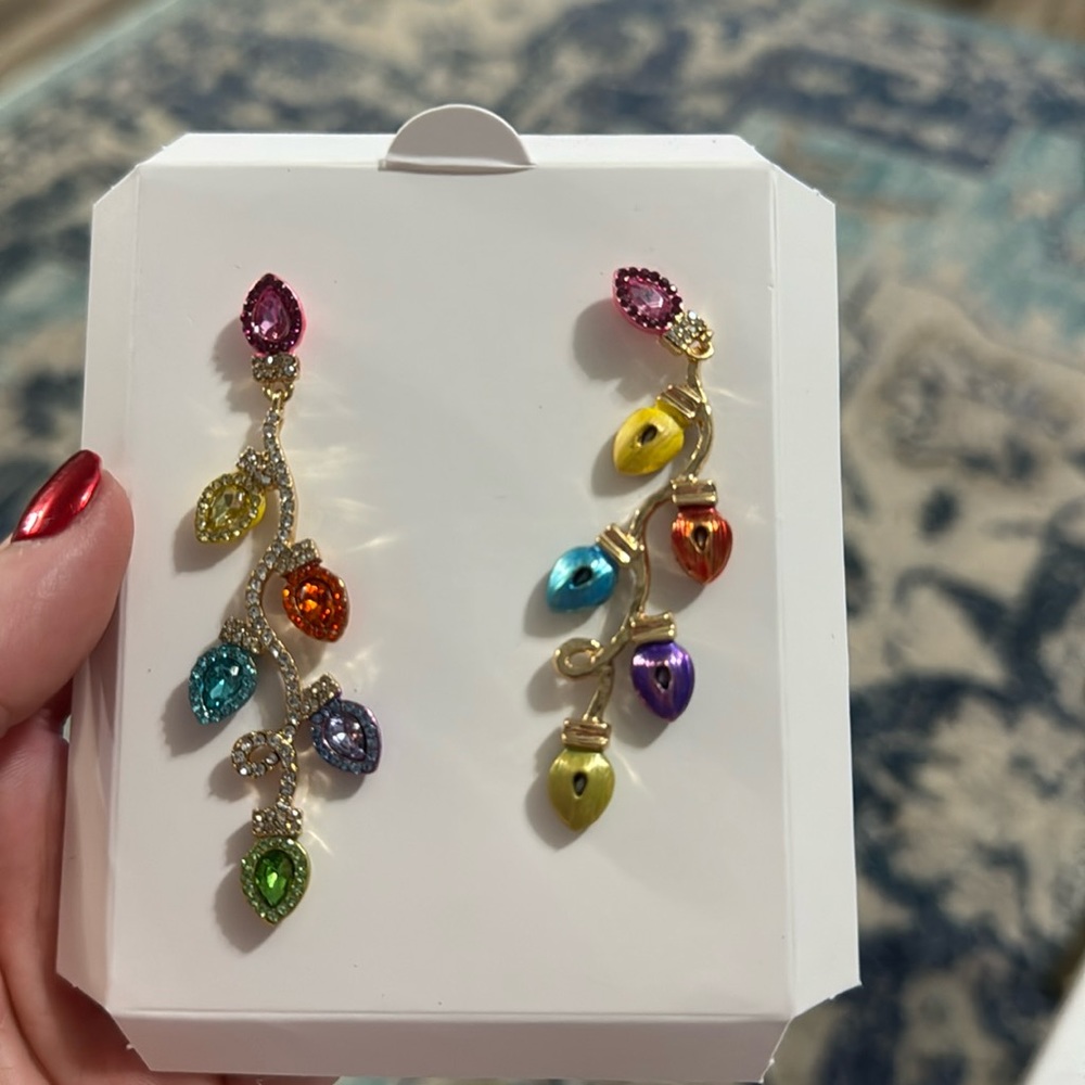 Christmas light earrings